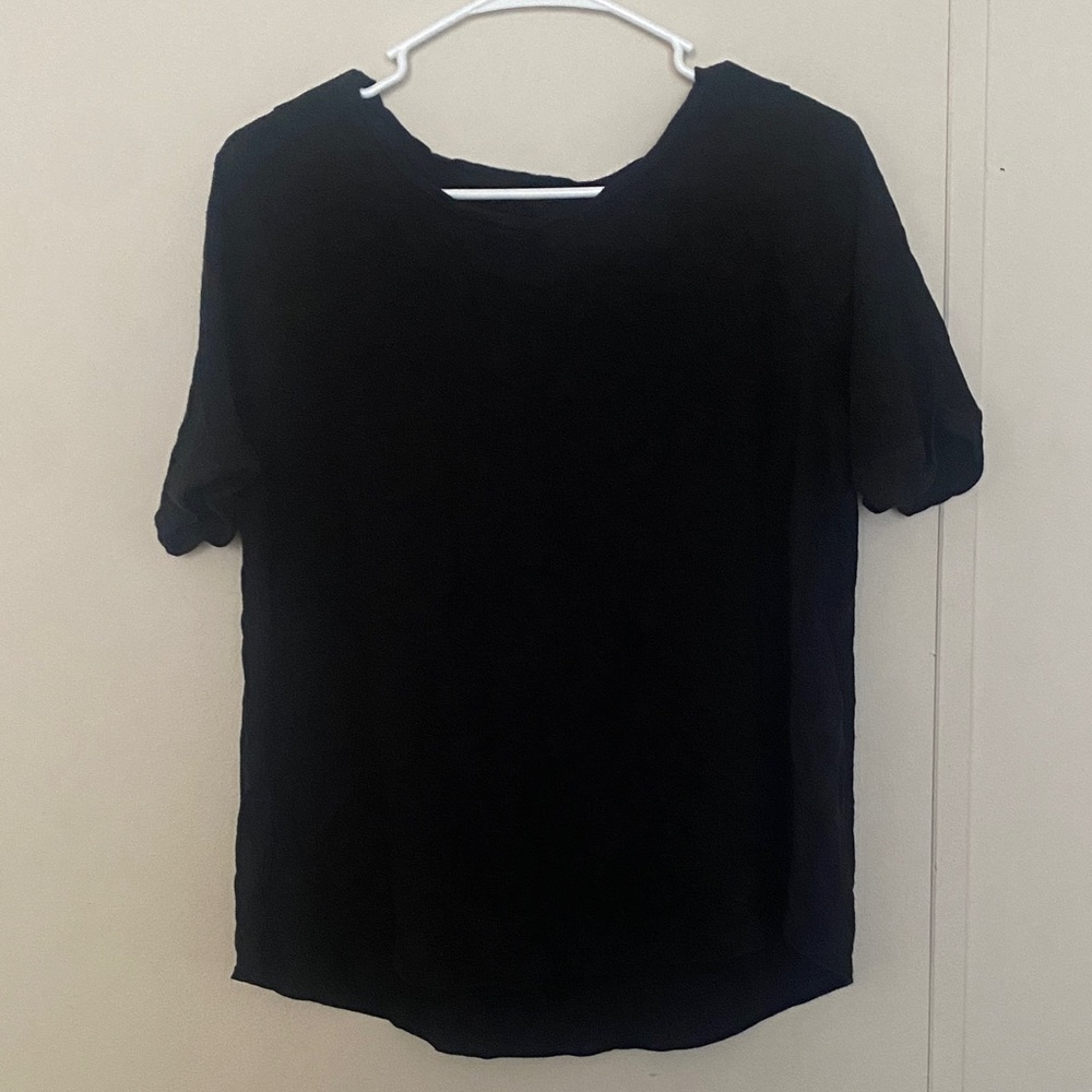 Chico's Elegant Black Short Sleeve Top